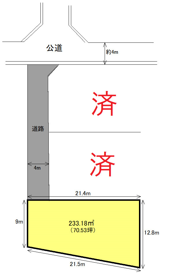 米子市安倍売土地の区画図