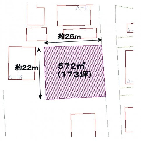 伯耆町小林　売り土地の土地図