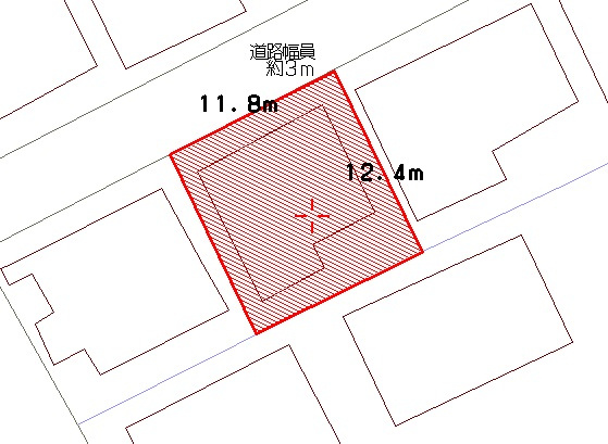 米子市旗ヶ崎1丁目売土地の土地図
