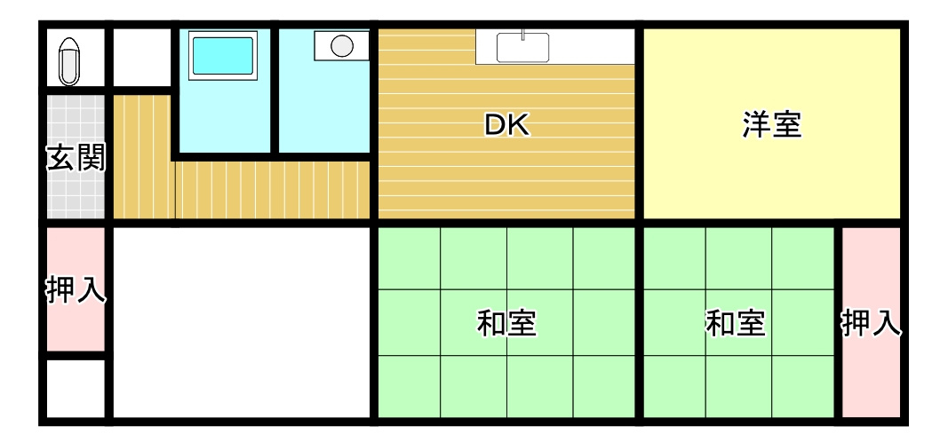 境港市蓮池町戸建て（収益物件）の間取り