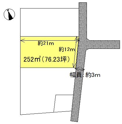 旗ヶ崎８丁目売地の区画図