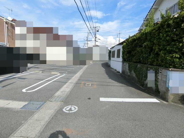 旗ヶ崎８丁目売地の前面道路含む現地写真