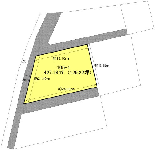 境港市米川町売地の土地図