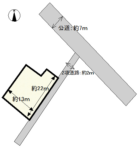 米子市河崎売地の土地図