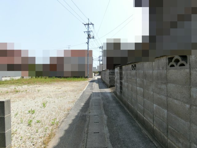 米子市河崎売地の前面道路含む現地写真