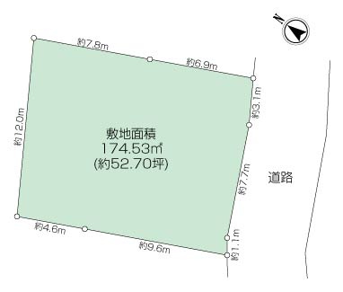 *建築条件無し*金田売地の画像