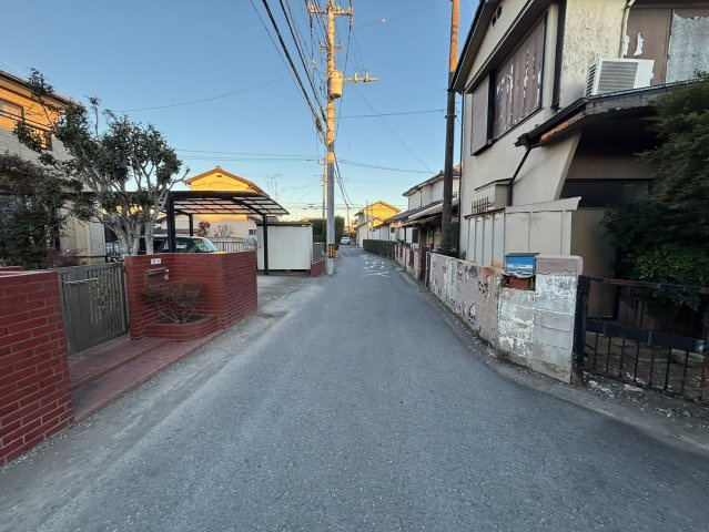 川越市今泉　建築条件なし売地　JR川越線『南古谷駅』徒歩12分　【南古谷小学区】の前面道路含む現地写真