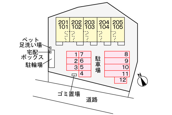雅の区画図|駐車場