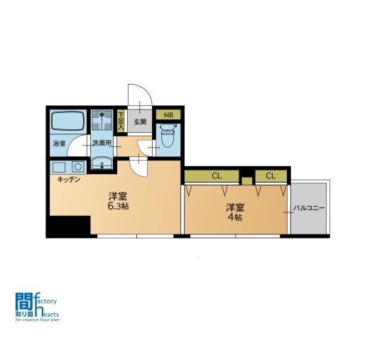 【間取り】 | RUIS HAKATA | 現況優先。