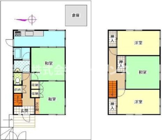 【間取り】 | 平群町春日丘2丁目　中古戸建