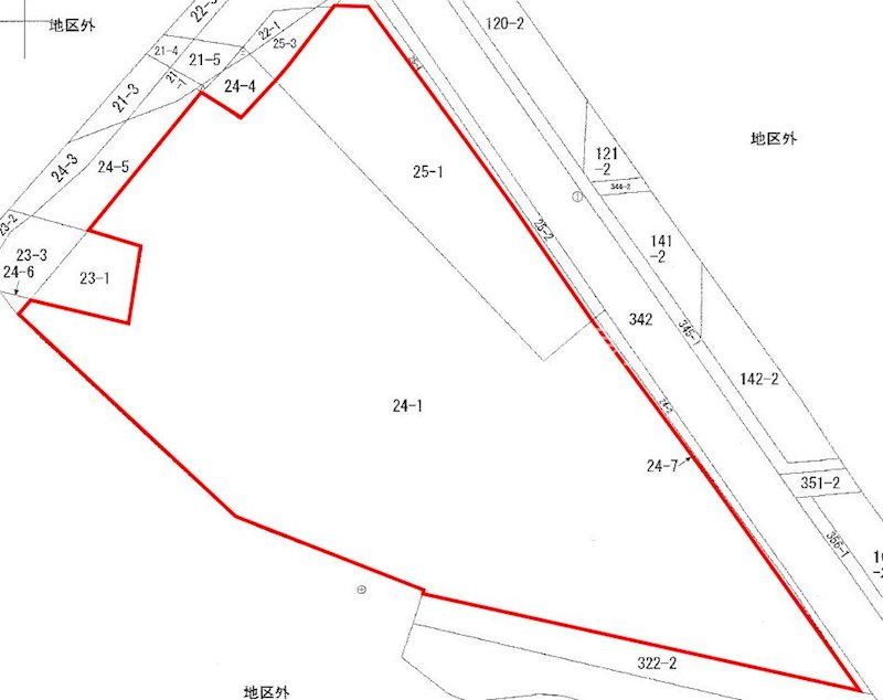 花巻市狼沢第２地割　土地の土地図