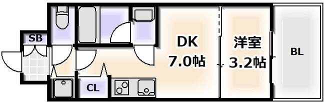 【間取り】 | リヴェント難波サウス