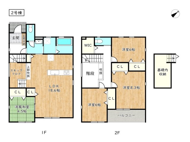 姫路市継Ⅱ／全３棟の間取り