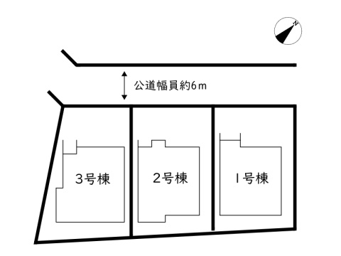 姫路市継Ⅱ／全３棟の区画図