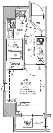 Le'a川崎壱番館の間取り