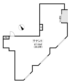 【間取り】 | 夢見る街角　１Fテナント
