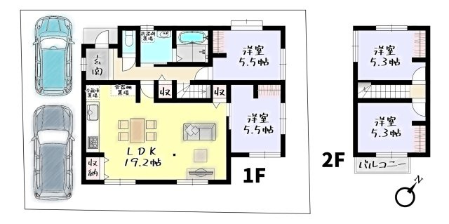 【間取り】の画像