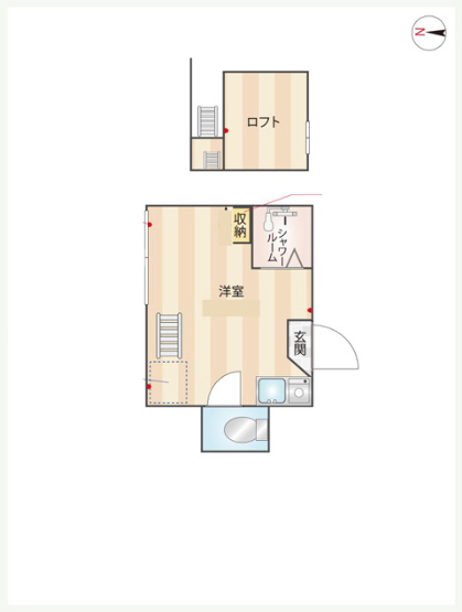 【間取り】 | アーンベスト東新宿 | 202号室 間取り