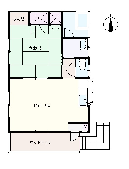 S1563H　吉佐美中古住宅の間取り