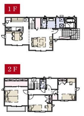 MOCXGARDEN前橋三俣町　1号地の間取り|ご家族のコミュニケーションもUPするリビング階段