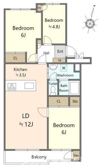 【間取り】 | 西千葉グリーンハイツ　1号棟