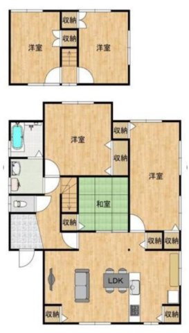 【間取り】 | 仲介手数料無料！　西宇部小学校に通えるリフォーム済中古住宅　宇部市西宇部北６丁目 | お客様のご意見を凝縮した使いやすい間取り