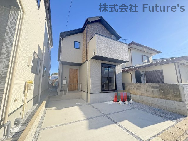 流山市美田　新築戸建　全2棟　2号棟の外観|「流山おおたかの森」駅徒歩19分「初石」駅徒歩15分の2沿線2駅利用可能 