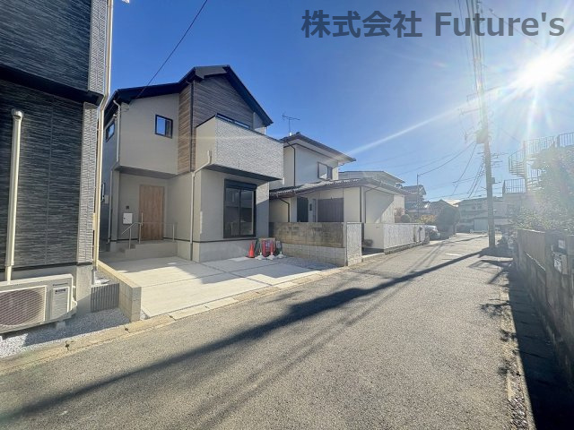 流山市美田　新築戸建　全2棟　2号棟の前面道路含む現地写真|前面道路含む現地写真です。