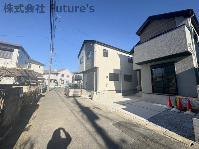 流山市美田　新築戸建　全2棟　2号棟の前面道路含む現地写真|前面道路含む現地写真です。
