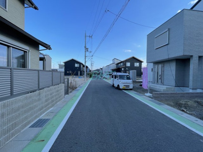 【前面道路含む現地写真】 | 草津市西渋川２丁目分譲地２４号地