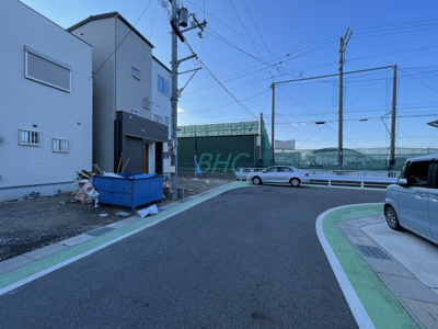 【前面道路含む現地写真】 | 草津市西渋川２丁目分譲地２４号地