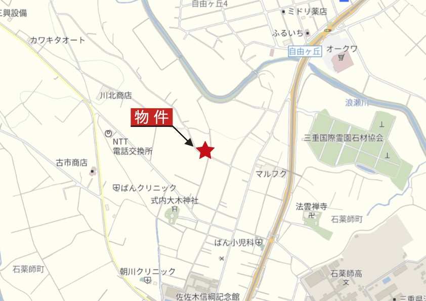 鈴鹿市石薬師町の地図|広域Map