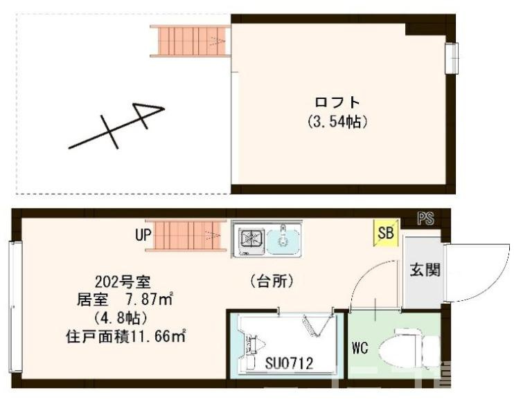 江戸川区平井１丁目のアパートの間取り
