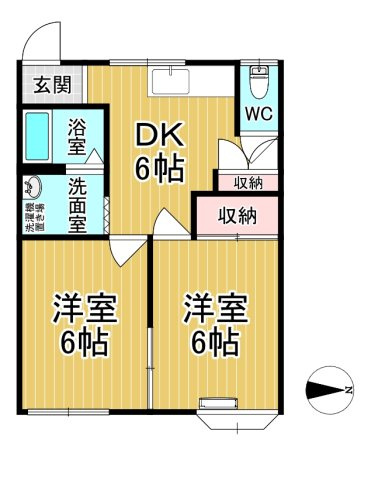【間取り】 | ルナコートⅢ | ファミリーさん向けのお部屋です♪