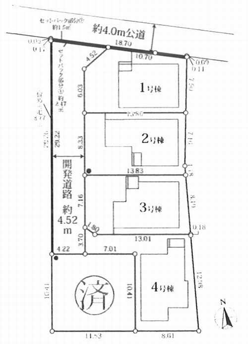 茅ヶ崎市高田7期　新築戸建全5棟　1号棟の区画図