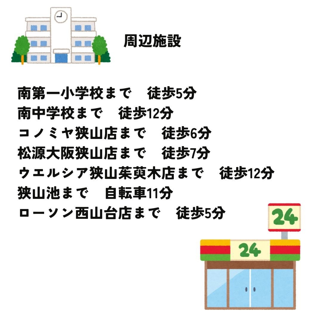 大阪狭山市西山台売土地の周辺