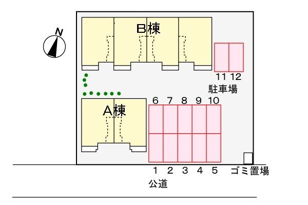 サンリットＢ　　刈谷市近郊の賃貸はクラスホーム刈谷店の駐車場