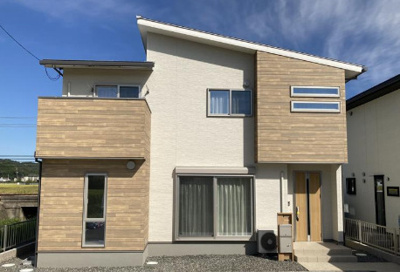 【外観】 | 東区西大寺東⑩号地 | レンガ調のアクセントがお洒落で可愛い外観です