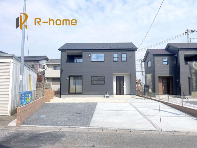 石岡市東石岡4期　新築戸建て　1号棟の外観|ご予約を頂ければ、『平日』はもちろん『早朝』や『夜間』もご見学可能です♪お気軽にお申し付けください♪