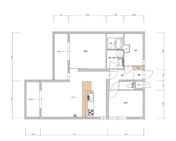 グリーンマンション野間大池の間取り|グリーンマンション野間大池（2SLDK）