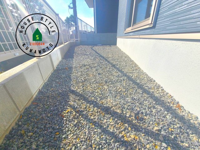 熊本市東区長嶺東9丁目第2-4棟（3号棟）の庭|お庭で自由な時間を過ごせます。