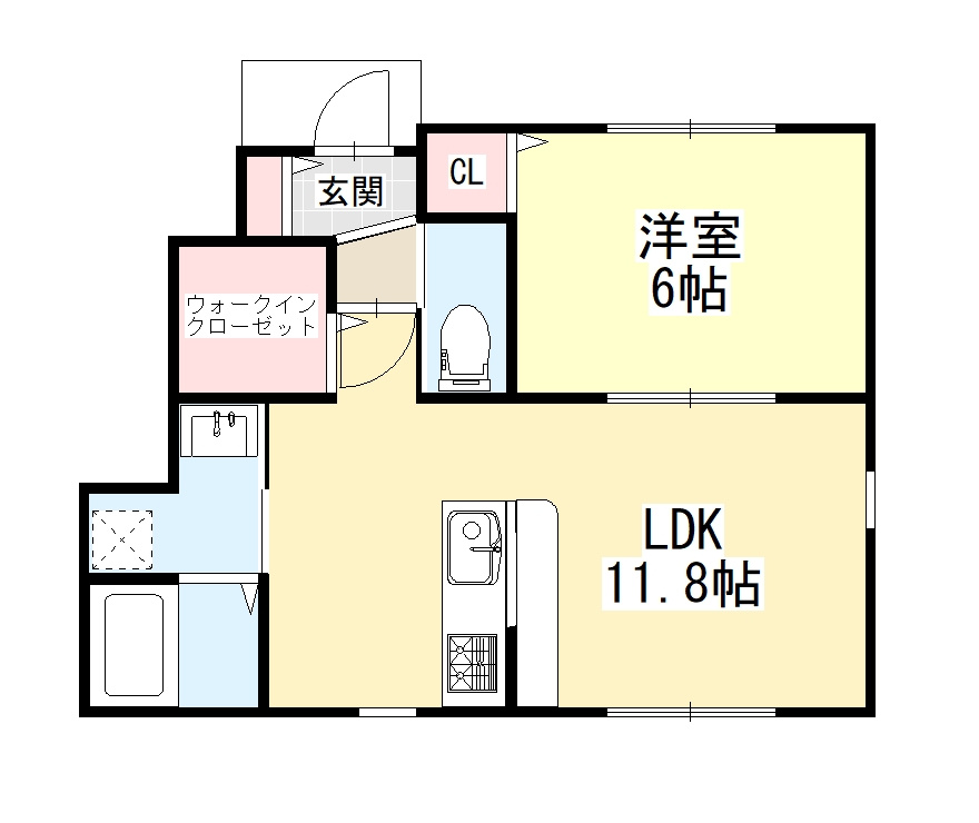 ウィズ大中Ⅰの間取り