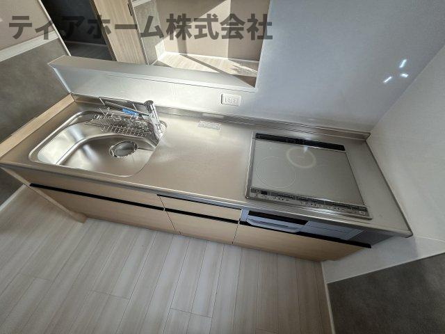 ウィズ大中Ⅰのキッチン|コンパクトなキッチンで掃除もラクラク