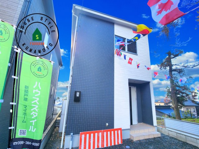 熊本市東区長嶺東9丁目第2-4棟（4号棟）の外観|デザイン性のある外観です。