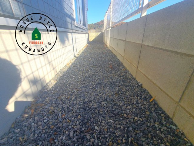 熊本市東区長嶺東9丁目第2-4棟（4号棟）の庭|お庭で自由な時間を過ごせます。