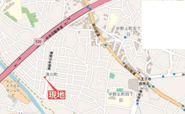 祝　成約済み　八王子市　清川町　新築戸建て　４期の地図|～仲介手数料無料☆八王子ひなた不動産～八王子市清川町　新築戸建て