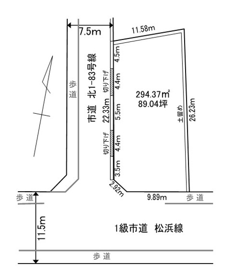【土地図】 | 新潟市北区松浜8丁目2番1