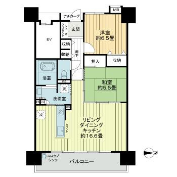 サーパス新町一丁目の間取り