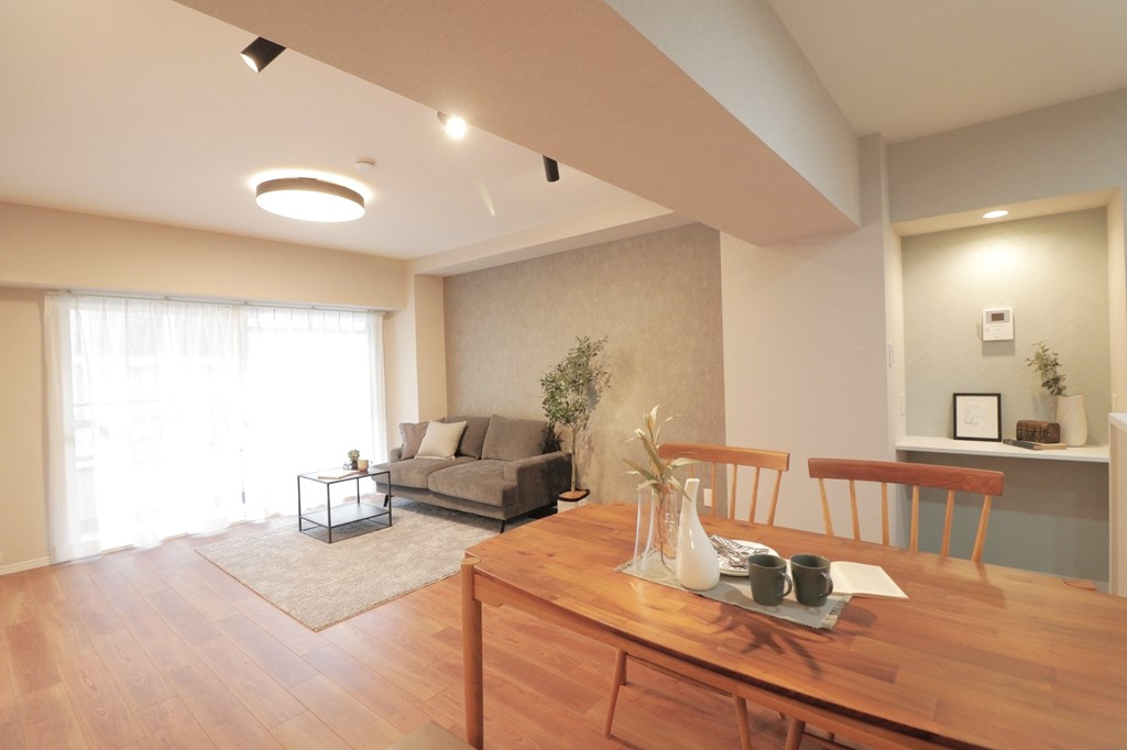 「神戸市灘区マンション」イトーピア六甲道マンションの居間・リビング|おしゃれな居間です