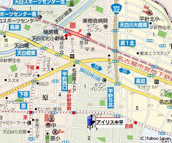 アイリス中平の地図